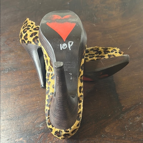 Luichiny Brown Stiletto Heels with Leopard Print Sz 8 - Picture 12 of 12